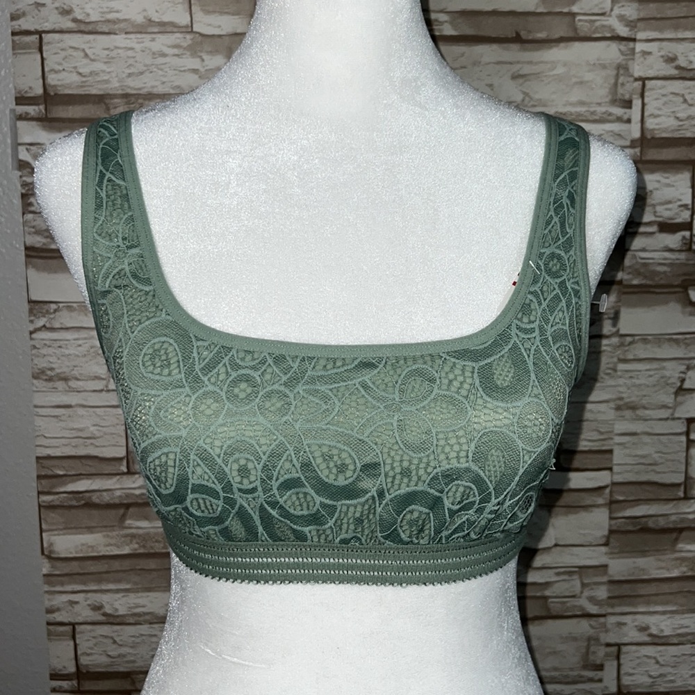 GILLY HICKS Gilly paisley mint green scoop neck lace bralette
